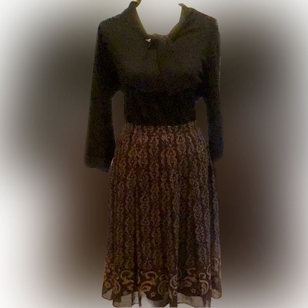 COPY - Stylish and Beautiful Back and Gold Lined Skirt